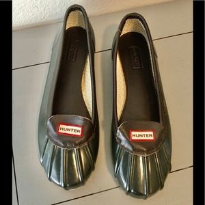 REPOSH! HUNTER BOOTS JENA WELLIES BALLET FLATS